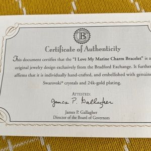 I Love my marine charm bracelet